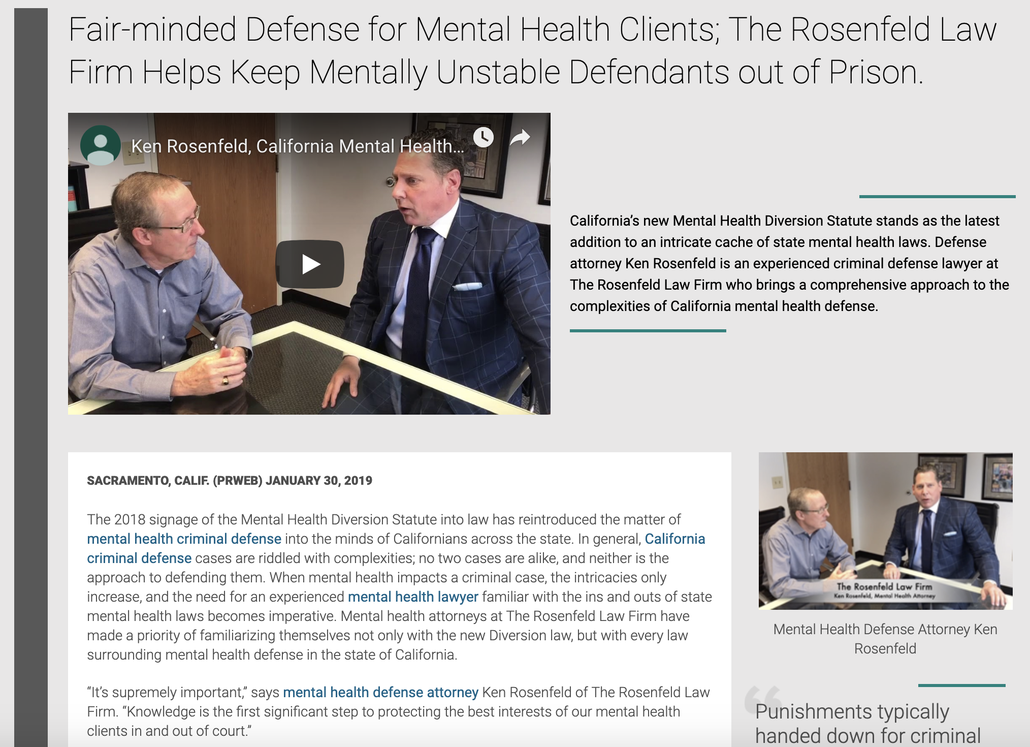 Press and Media The Rosenfeld Law Firm