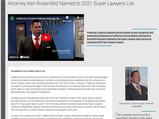 Attorney Ken Rosenfeld Named to 2021 Super Lawyers List
