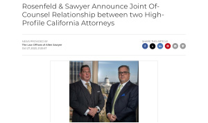 high-profile california criminal defense attorneys, Ken Rosenfeld and Allen Sawyer, team up for a powerful legal force.