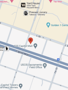 The Rosenfeld Law Firm, Map to Sacramento office, Criminal Defense Attorney, Mental Health, DUI